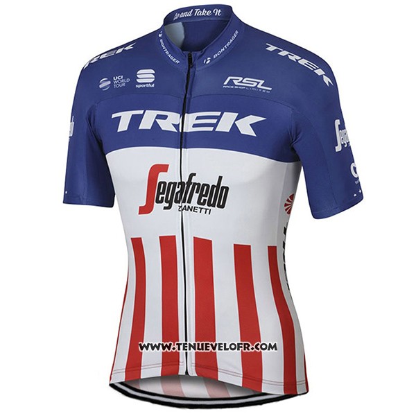2017 Maillot Ciclismo Trek Segafredo Champion Etats Unis Manches Courtes et Cuissard